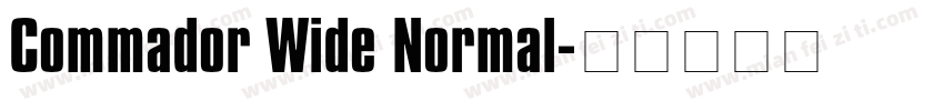 Commador Wide Normal字体转换